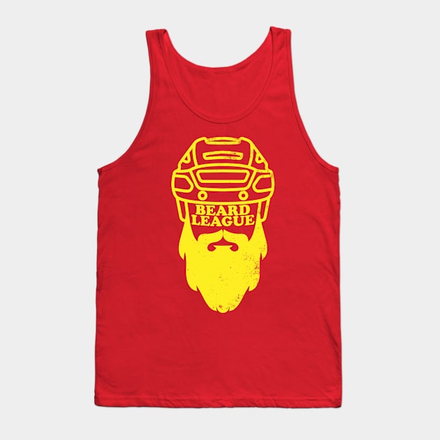 Beard League - Playoff Hockey (yellow version) Tank Top by toadyco